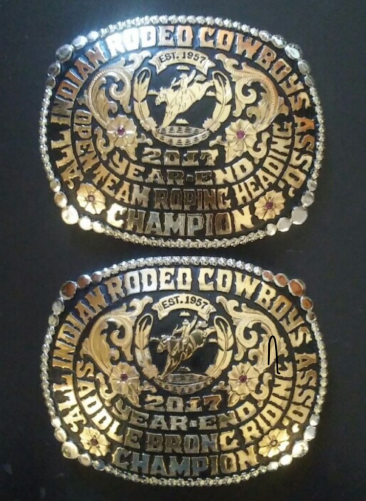 All Indian Rodeo Cowboys Association Champion belt buckle